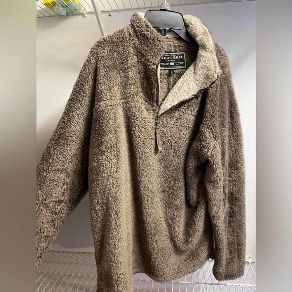 Brown TrueGrit 1/4 zip pullover